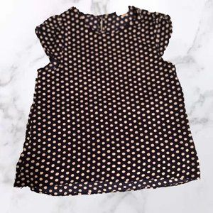 The Outfit Polka Dot Navy Blouse